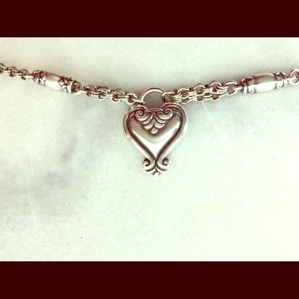 🖤Brighton Heart Necklace with Silver Rope Chain🖤